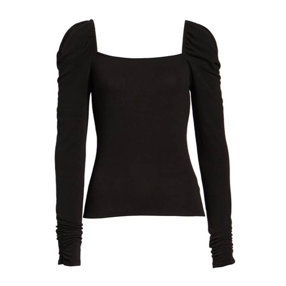 [ nwt ] Something Navy Square Neck Knit Top - Picture 6 of 6